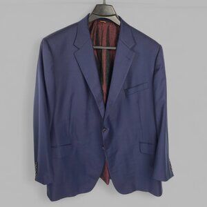 Hickey Freeman Navy Blue 2-Piece Suit 52R- Pants W46xL28